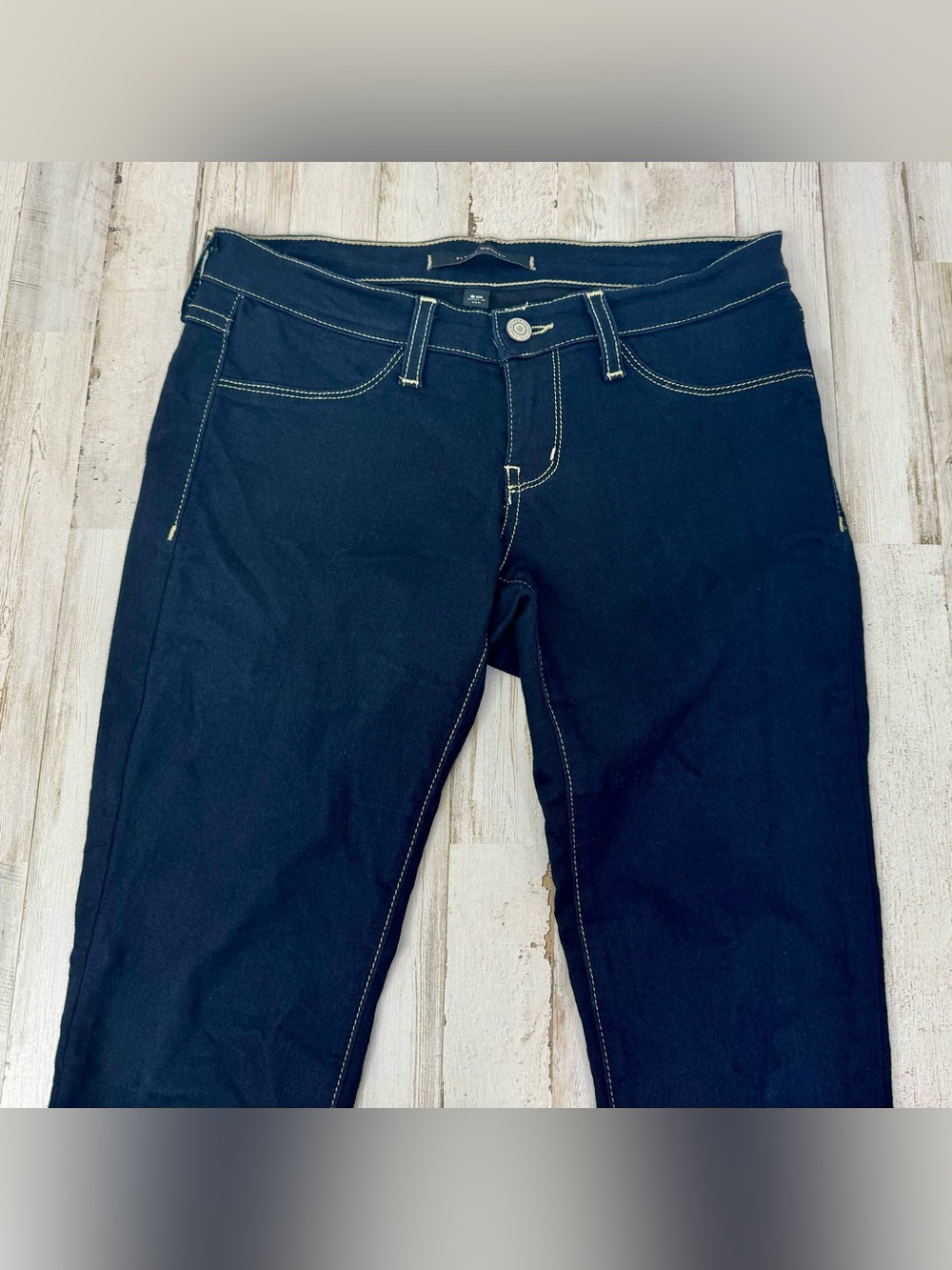 Flying Monkey Skinny Jeans Womens 30x29 Dark Blue Medium Wash Low Rise - Picture 2 of 13